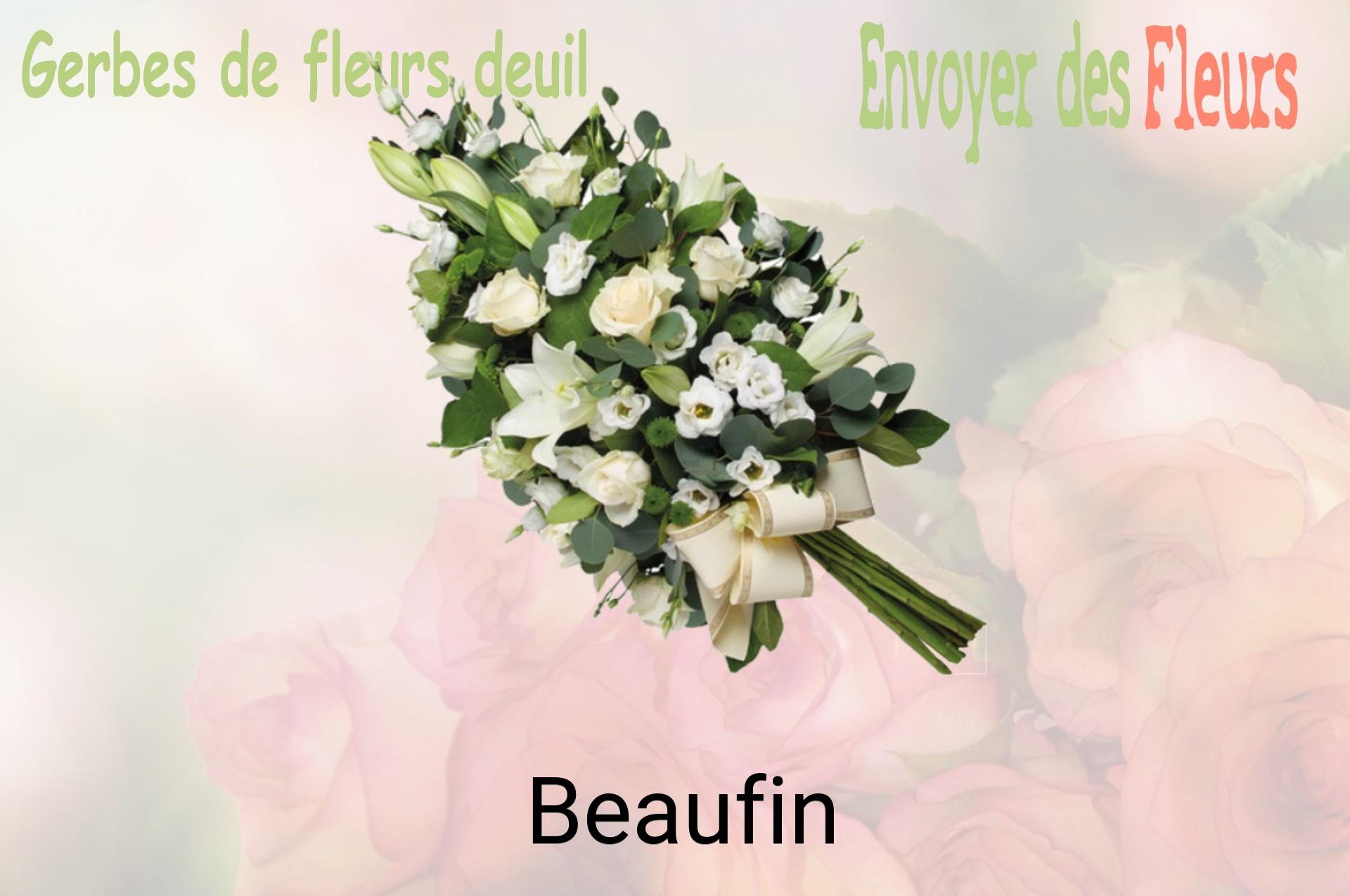 Gerbe de fleurs de deuil livrée à Beaufin